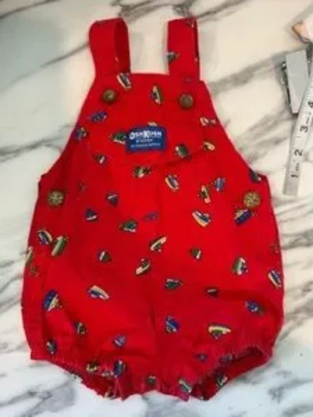 vintage 90s OshKosh Sailboat Shortalls